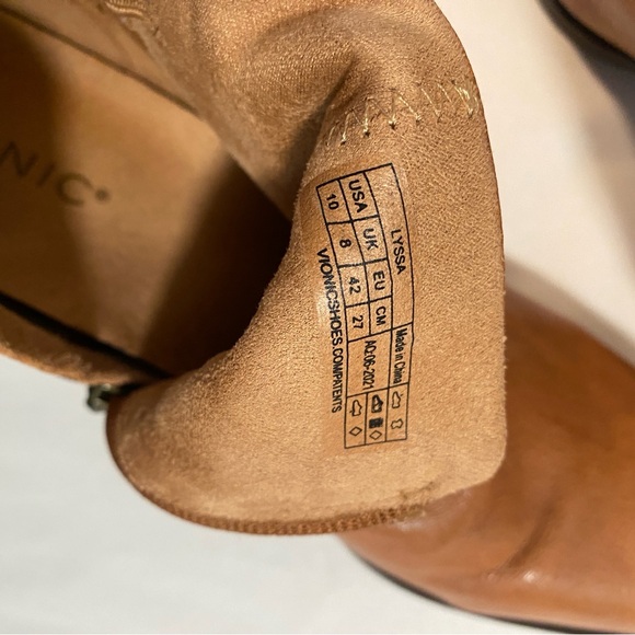 Vionic Lyssa Tan Leather Boots 10 - Picture 10 of 10